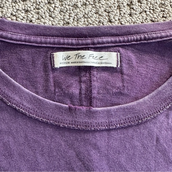 Free People we the free Purple Long Sleeve over size Shirt - Picture 2 of 8